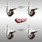 Service Caster 3 Inch 316SS Maroon Polyurethane Wheel Swivel 1/2 Inch Stem Caster Set Lock Brake SS316TSTTL20S314-PPUB-MRN-121315-4 - alternate 2